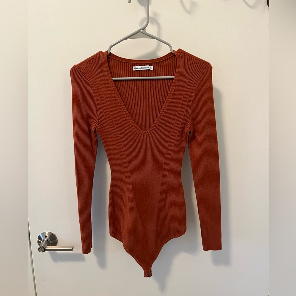 Abercrombie & Fitch Orange sweater bodysuit